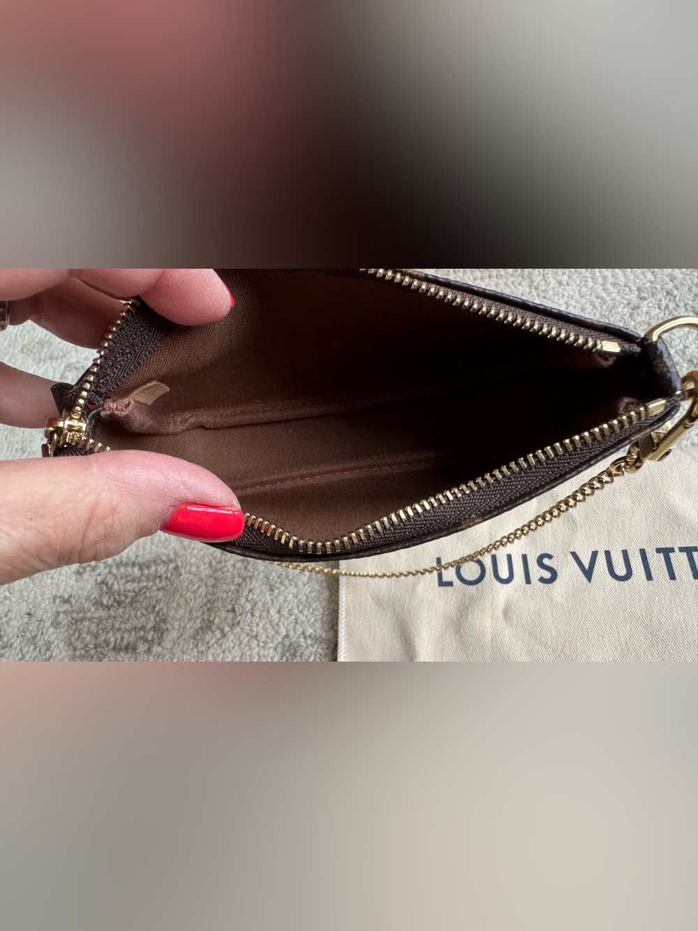 Louis Vuitton Mini Pouchette Accessories In Monogram - Picture 13 of 15